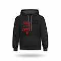 Black hoodie front view