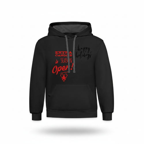 Black hoodie front view