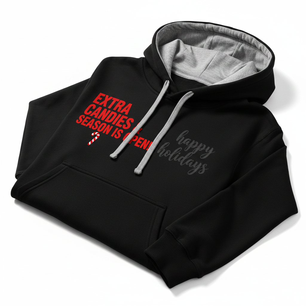 Black hoodie angle view