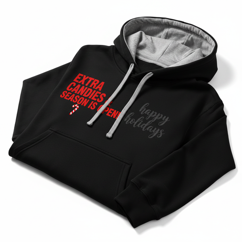Black hoodie angle view